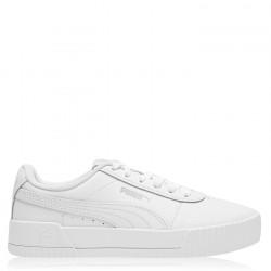 Puma Carina Leather Trainers Junior Girls