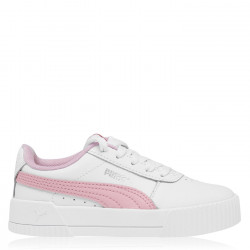 Puma Carina Leather Trainers Junior Girls