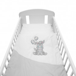 2-dielne posten oblieky New Baby Zebra exclusive 100/135 bielo-siv