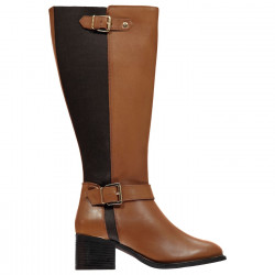 Linea Chunky Heel Knee High Boots