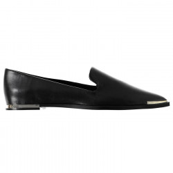 DKNY Lona Leather Flat Pumps