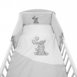 3-dielne posten oblieky New Baby Zebra exclusive 100/135 bielo-siv