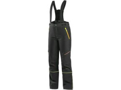 Kalhoty CXS TRENTON, zimn softshell, dtsk, ern s HV luto/oranov doplky