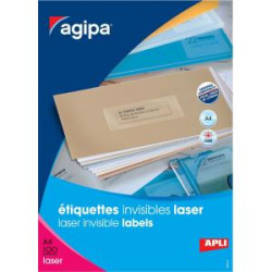 Etikety polyesterov priehadn 210x297mm Agipa A4 laser 100 hrkov