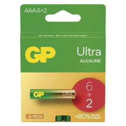 Alkalick batria GP Ultra LR03 (AAA), 6+2 ks 8ks