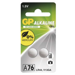 Alkalick gombkov batria GP LR44 (A76F) 2ks