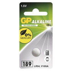 Alkalick gombkov batria GP LR54 (189F)