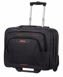 American Tourister AT WORK ROLLING TOTE 15.6" Black/Orange