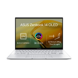 ASUS Zenbook 14 OLED/UX3402VA/i7-13700H/14"/2880x1800/16GB/1TB SSD/Iris Xe/W11P/Silver/2R UX3402VA-OLED758X