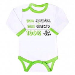 Body s potlaou New Baby 50% MAMIKA + 50% OTECKO - 100% JA zelen