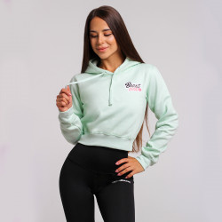 Dmska mikina Crop Mint - BeastPink