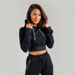 Dmska mikina Essential Cropped Hoodie Black - STRIX