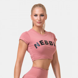 Dmske triko Crop Top Sporty Hero Old Rose - NEBBIA