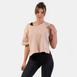 Dmske triko The Minimalist Crop Top Salmon - NEBBIA