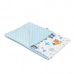 Detsk deka z Minky New Baby Medvedkovia modr 80x102 cm