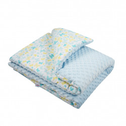 Detsk deka z Minky s vplou New Baby modr 80x102 cm