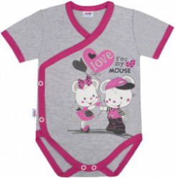 Detsk body s bonm zapnanm krtky rukv New Baby Love Mouse