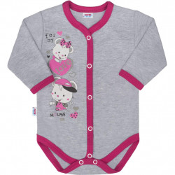 Detsk celorozopnacie body New Baby Love Mouse