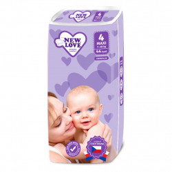 Detsk jednorzov plienky New Love Premium comfort 4 MAXI 7-18 kg 44 ks