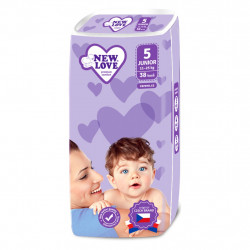 Detsk jednorzov plienky New Love Premium comfort 5 JUNIOR 11-25 kg 38 ks