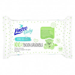 Detsk vlhen obrsky Linteo Baby 100% BIODEGRADABLE 48ks