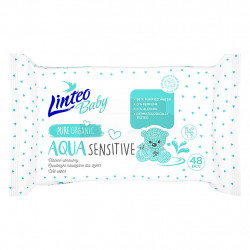 Detsk vlhen obrsky Linteo Baby AQUA SENSITIVE 48 ks