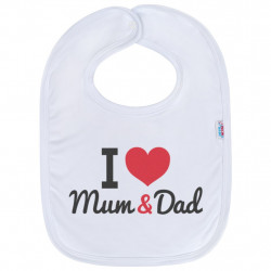 Detsk podbradnk New Baby I love Mum and Dad