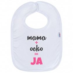 Detsk podbradnk New Baby mama+ocko=JA  ruov