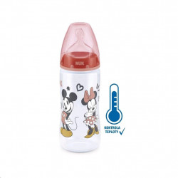 Dojensk faa na uenie NUK Disney Mickey s kontrolou teploty 300 ml erven