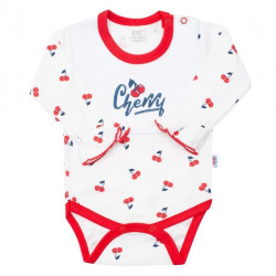 Dojensk bavlnen body s dlhm rukvom New Baby Cherry