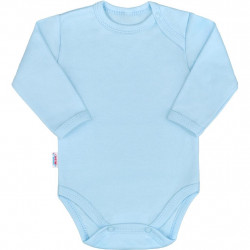 Dojensk bavlnen body s dlhm rukvom New Baby Pastel modr