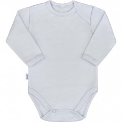 Dojensk bavlnen body s dlhm rukvom New Baby Pastel siv