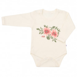 Dojensk body s dlhm rukvom New Baby Flowers bov