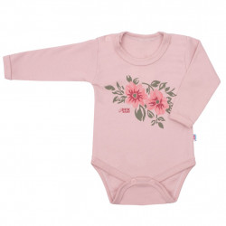 Dojensk body s dlhm rukvom New Baby Flowers ruov