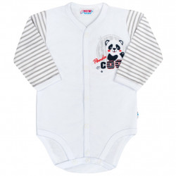 Dojensk celorozopnacie body s dlhm rukvom New Baby Panda