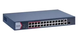 DS-3E1326P-EI/M 24x100Mb PoE+2x1Gb Combo, smart switch, 180W