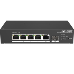 DS-3T1306P-SI/HS 4x100Mb PoE+1x1Gb RJ45+1xGb SFP, pr.smart , 60W