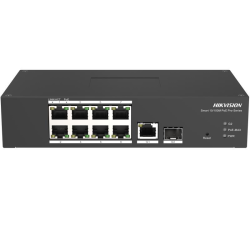 DS-3T1310P-SI/HS 8x100Mb PoE+1x1Gb RJ45+1xGb SFP, pr.smart ,110W