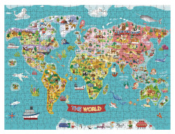 Puzzle Mapa sveta 500ks