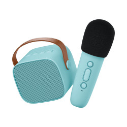 Bluetooth Karaoke set mikrofn a reproduktor Modr