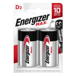 Batria alkalick Energizer Max 1,5 V, typ D, 2 ks