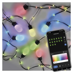 GoSmart LED sveteln reazec  15 prty iarovky, 15 m, vonkajie aj vntorn, RGBIC WiFi