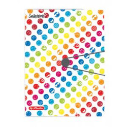 Plastov obal s gumikou Herlitz Smiley World Rainbow A4 PP