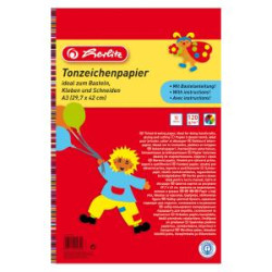 Farebn papier Herlitz 10 listov A3 lep.blok 120g