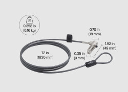 HP Nano Combination Cable Lock 63B28AA