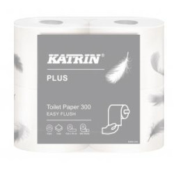 Toaletn papier 2-vrstvov KATRIN Toilet 300 rchlorozpustn, nvin 37,5 m (4 ks)