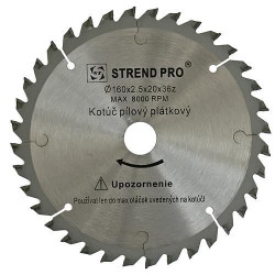 Kot Strend Pro SuperSaw NWC 160x2,5x20 36T, na drevo, plov, SK pltky