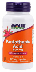 Kyselina Pantotnov 500 mg - NOW Foods