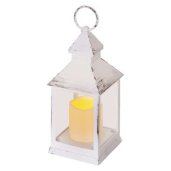 LED dekorcia  lamp antik biela blikajca, 3x AAA, vntorn, vintage, asova