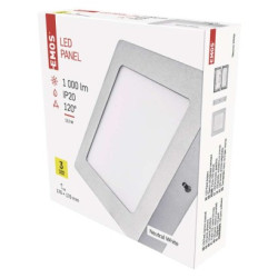 LED panel 170170, tvorcov prisaden strieb., 12,5W neut.b.